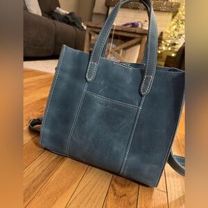 Portland Leather classic Lola crossbody in aqua